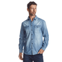 Camisa-Slim-Manga-Longa-Masculina-Convicto-Jeans-Claro-com-Bolsos